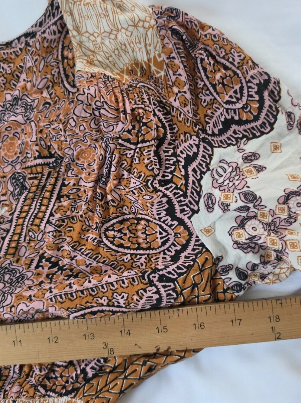 Free People High Low Dress in Pink and Cream